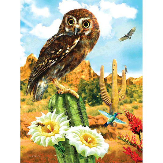 Desert Animal Owl Theme Diamond Painting