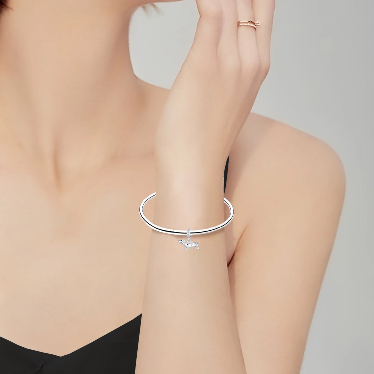 925 Sterling Silver Dachshund Charm
