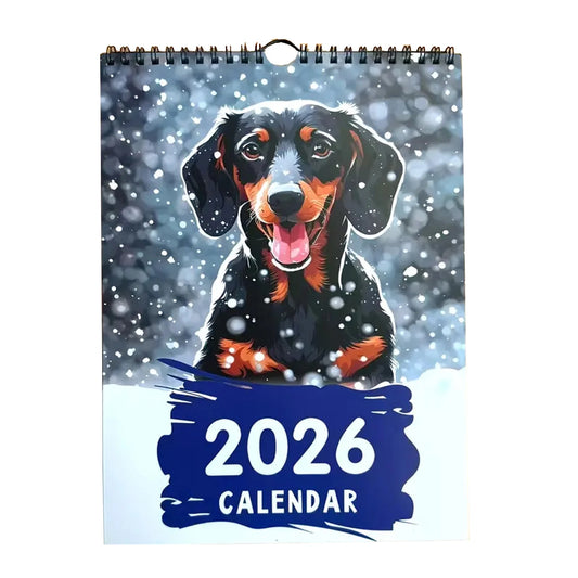 2026 Calendar Dachshund Hangable Wall