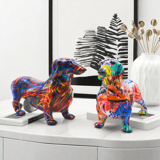 Dachshund Dog Graffiti Art Decoration